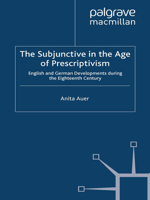 cover image of The Subjunctive in the Age of Prescriptivism